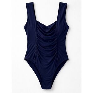 J.Crew Navy Blue Ruched One Piece Swimsuit NWT